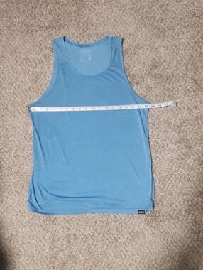 Patagonia Light Blue Tank with Logo Tag Size M